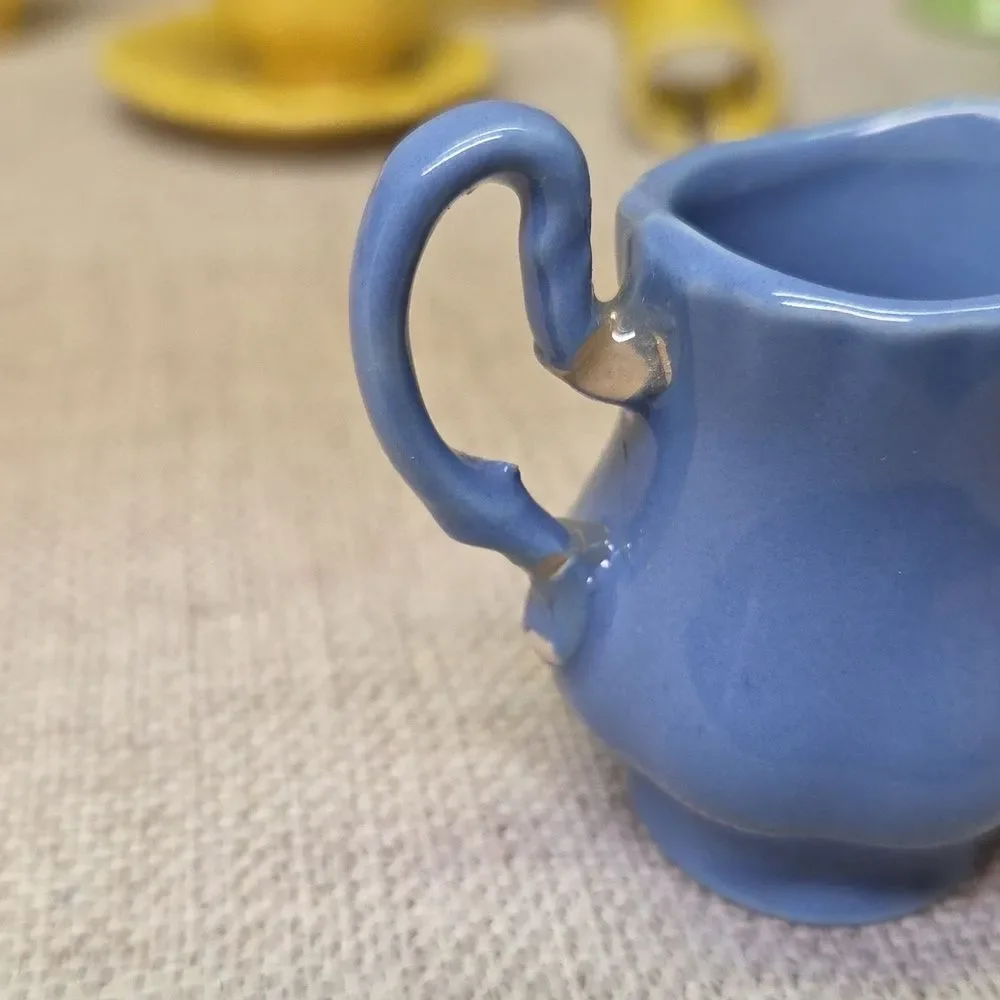 Vintage Frenzy Toys 19 Pc Ceramic Miniature Tea‎ Set - 4 Colors -
